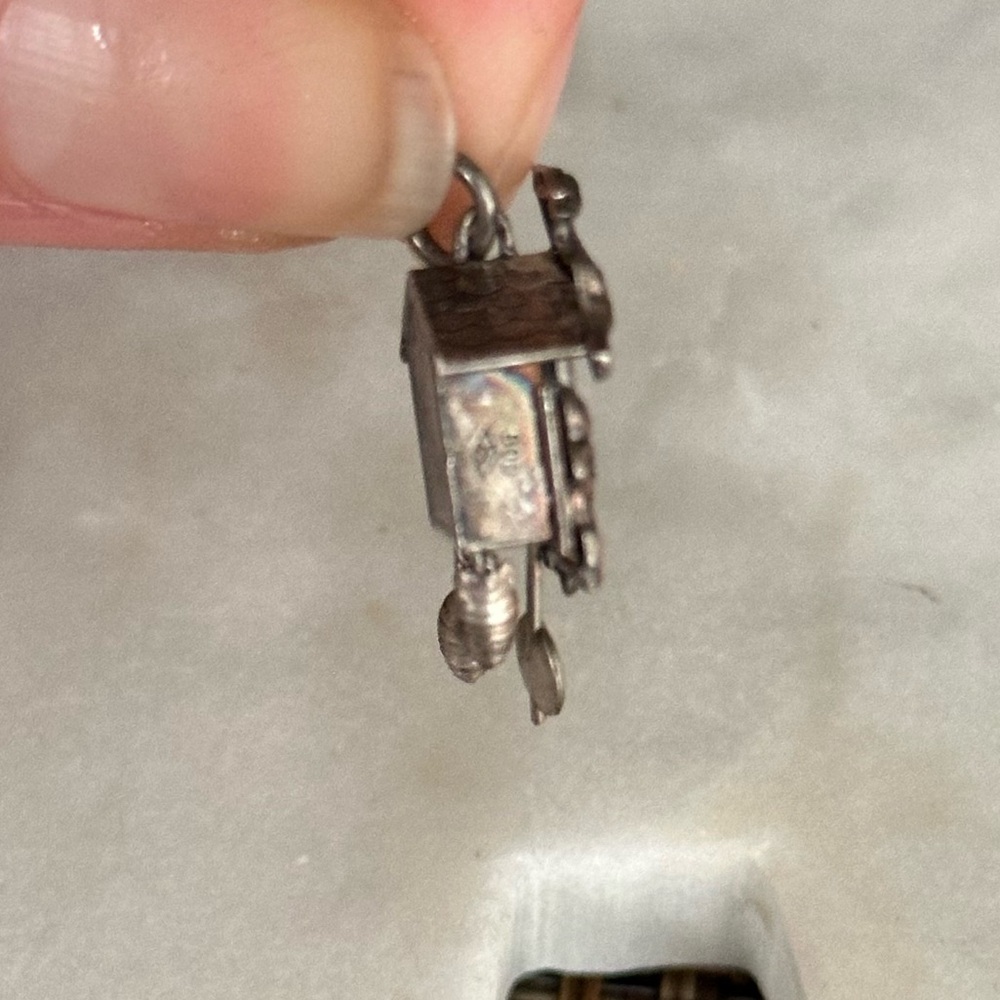 Sterling Silver Coco Clock Charm - image 2